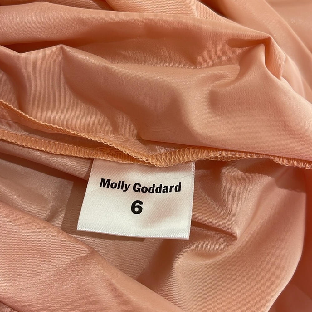 MOLLY GODDARD Peach ruffled tie back bodice flare top size 6UK - Picture 6 of 6